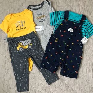 Baby Boy Carter’s Overall and Bodysuit Pants set